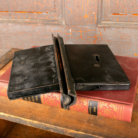 #43890 Antique Pocket Door Hardware Pulls & Locks image 7