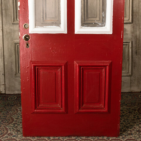 #43898 34x82 Salvaged Antique 2 Lite Entry Door image 3