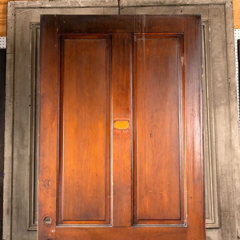 #43907 40x93 Salvaged Antique 4 Panel Interior Door image 2
