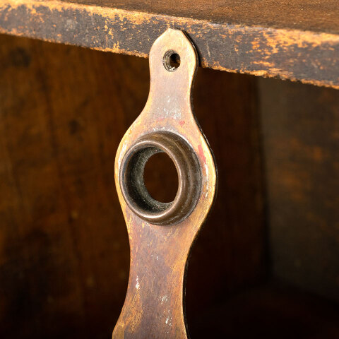 #43910 Antique Brass Doorknob Backplate Hardware image 3