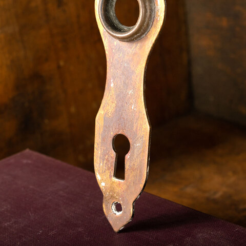 #43910 Antique Brass Doorknob Backplate Hardware image 4