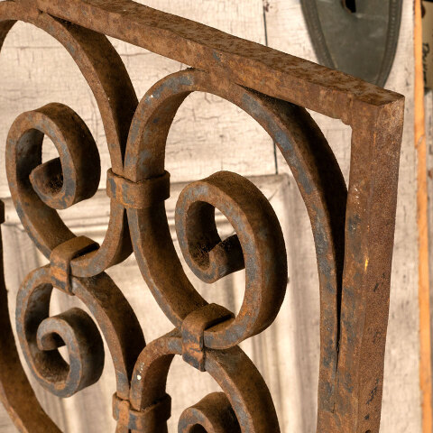 #43957 Salvaged Antique Wrought Iron Panel image 3