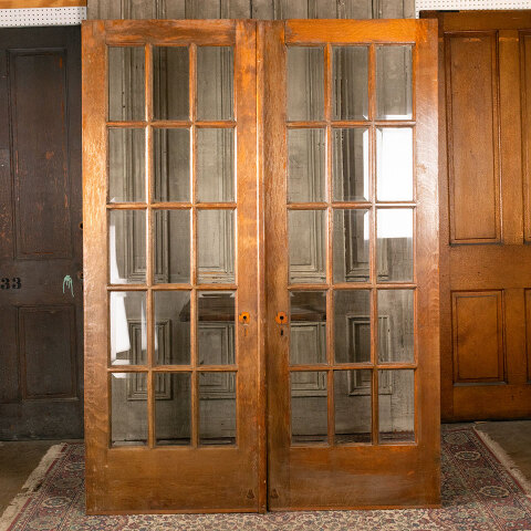 #43965 60x84 Salvaged Antique 15 Lite French Doors image 5