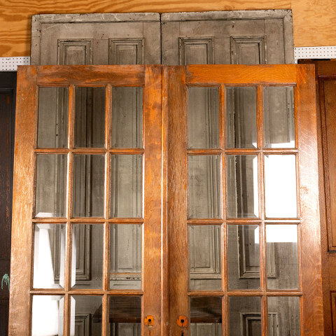 #43965 60x84 Salvaged Antique 15 Lite French Doors image 6