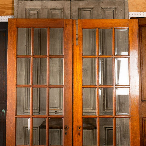 #43965 60x84 Salvaged Antique 15 Lite French Doors image 2