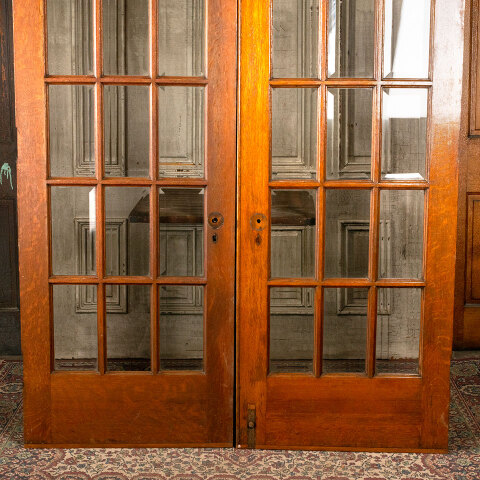 #43965 60x84 Salvaged Antique 15 Lite French Doors image 3