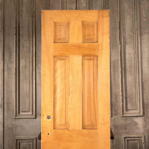 #43983 24x78 Salvaged Antique 6 Panel Interior Door image 2