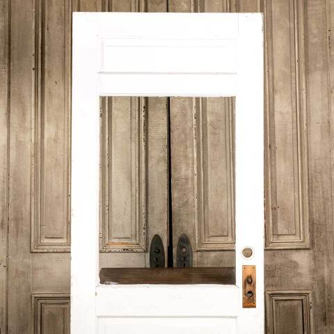 #43988 32x80 Salvaged Antique Half Lite Entry Door image 2