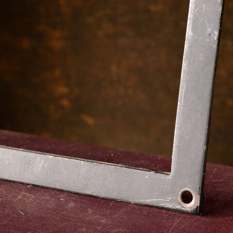 #43993 Salvaged Large Label Frame Holder Hardware image 2