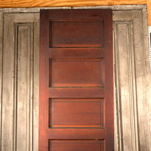 #44086 27x95 Antique 6 Panel Pine Interior Door image 2