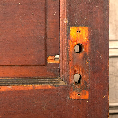 #44086 27x95 Antique 6 Panel Pine Interior Door image 4