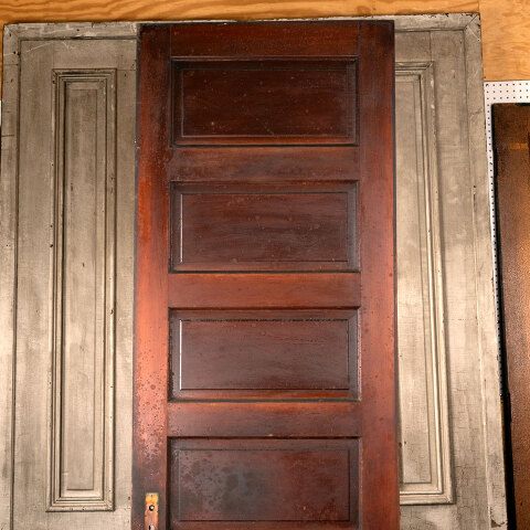 #44087 30x96 Antique 6 Panel Pine Interior Door image 5