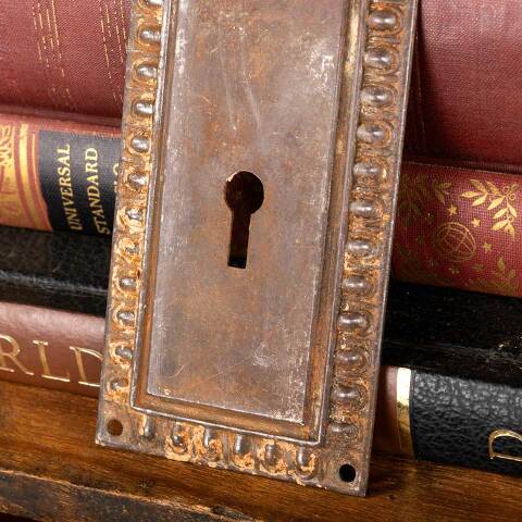 #44093 Antique Egg & Dart Doorknob Backplate image 5