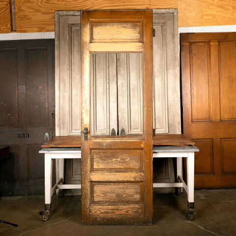 #44098 32x96 Salvaged Antique Half-Lite Entry Door image 5