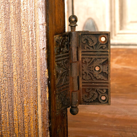 #44098 32x96 Salvaged Antique Half-Lite Entry Door image 8