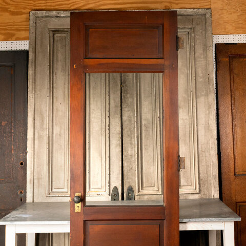 #44100 32x95 Salvaged Antique Half-Lite Entry Door image 2