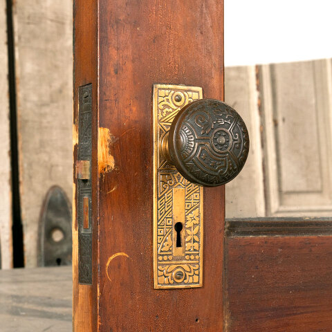 #44100 32x95 Salvaged Antique Half-Lite Entry Door image 4