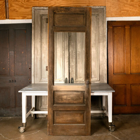 #44100 32x95 Salvaged Antique Half-Lite Entry Door image 5