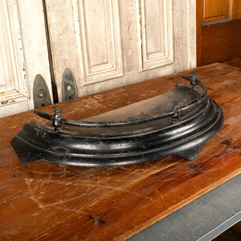#44103 Salvaged Antique Cast Iron Fireplace Fender image 2