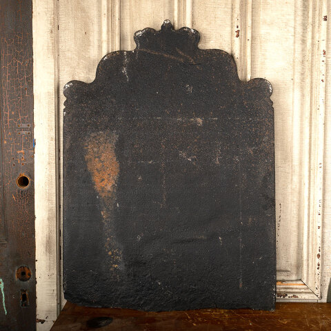 #44119 Antique Cast Iron Figural Fireplace Fireback image 8