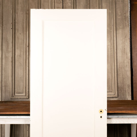 #44161 32x77 Salvaged Antique 1 Panel Interior Door image 2