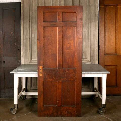 #44198 32x80 Salvaged Antique 6 Panel Interior Door image 4