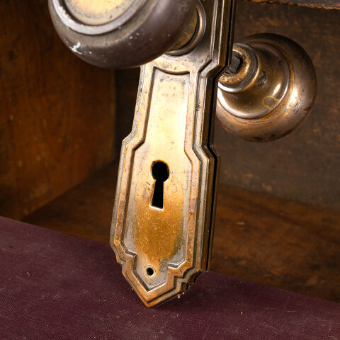 #44217 Salavged Antique Art Deco Door Hardware Set image 3