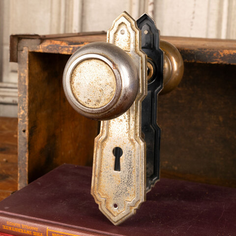 #44219 Salvaged Antique Art Deco Door Hardware Set image 5