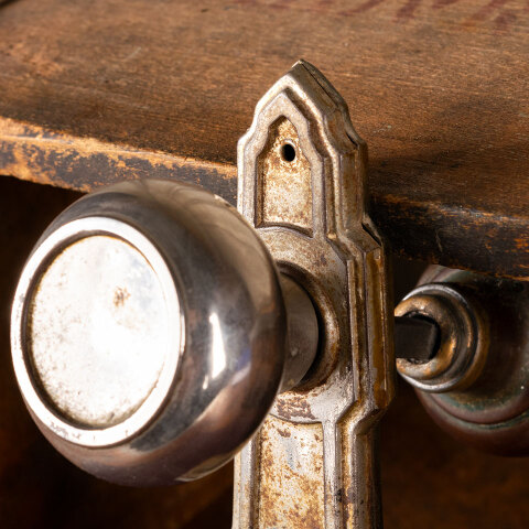 #44220 Salvaged Antique Art Deco Door Hardware Set image 2