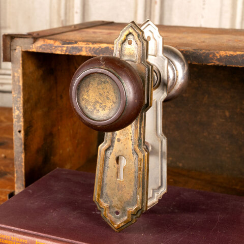 #44220 Salvaged Antique Art Deco Door Hardware Set image 4