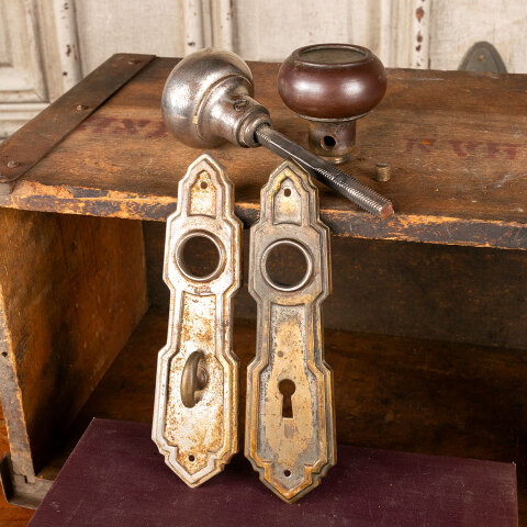 #44220 Salvaged Antique Art Deco Door Hardware Set image 7