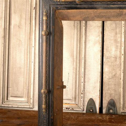 #44259 Salvaged Antique Cast Iron Fireplace Surround image 2