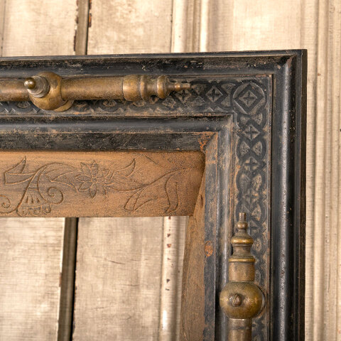 #44259 Salvaged Antique Cast Iron Fireplace Surround image 4