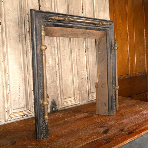 #44259 Salvaged Antique Cast Iron Fireplace Surround image 7
