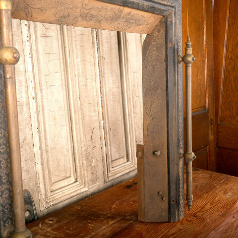 #44259 Salvaged Antique Cast Iron Fireplace Surround image 8