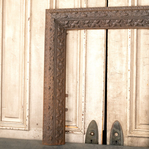 #44263 Salvaged Antique Cast Iron Fireplace Surround image 2