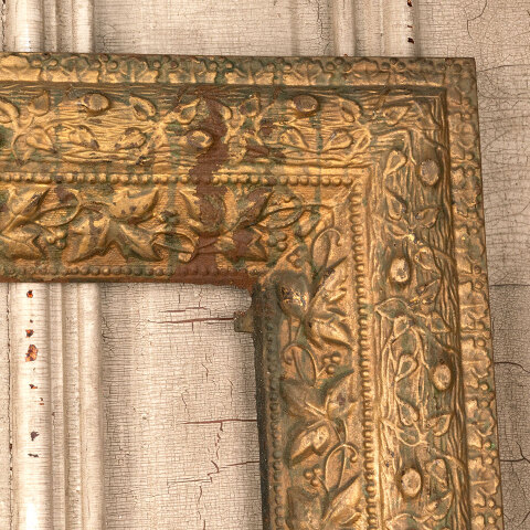 #44269 Salvaged Antique Cast Iron Fireplace Surround image 5