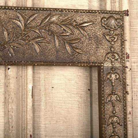 #44272 Salvaged Antique Cast Iron Fireplace Surround image 5