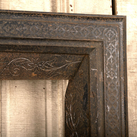 #44274 Salvaged Antique Cast Iron Fireplace Surround image 5