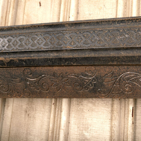 #44274 Salvaged Antique Cast Iron Fireplace Surround image 4