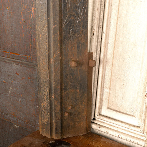 #44274 Salvaged Antique Cast Iron Fireplace Surround image 3