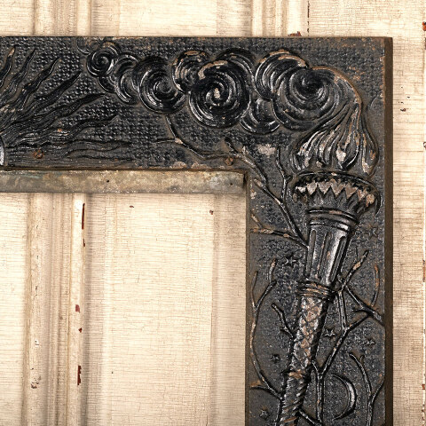 #44276 Salvaged Antique Cast Iron Fireplace Surround image 5