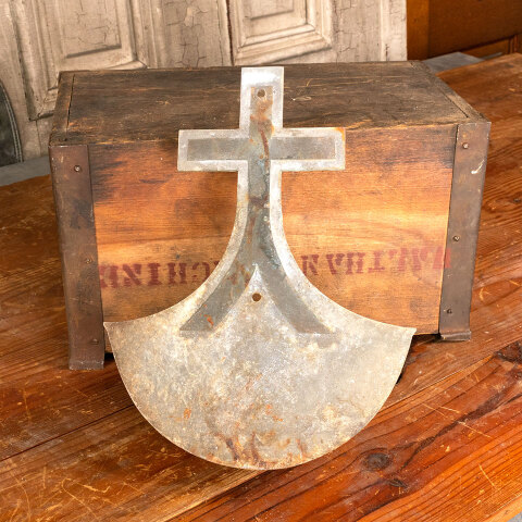 #44282 Antique Cast Metal Holy Water Font / Stoup image 6