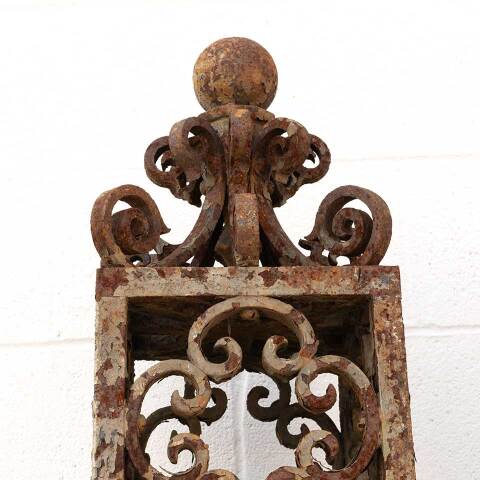 #44292 Salvaged Antique Wrought Iron Gate Posts image 5