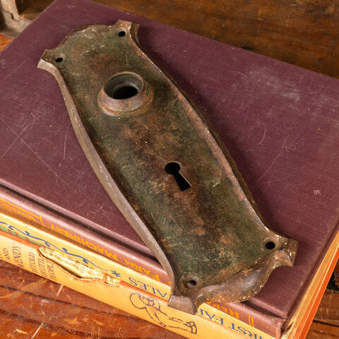 #44312 Antique Doorknob Backplate Door Hardware image 5