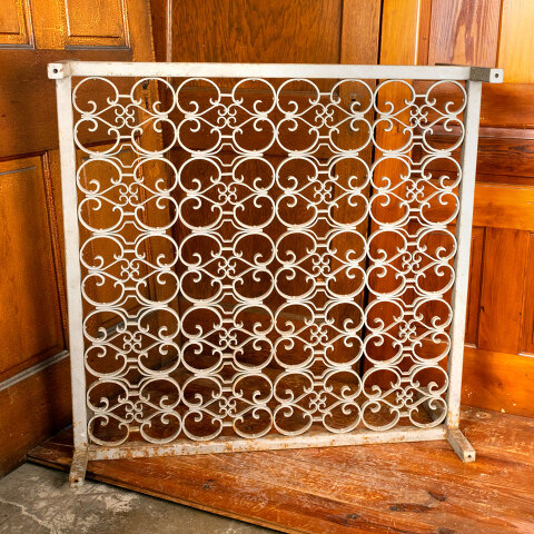 #44326 Vintage Wrought Iron Screen Panel Table Base image 4