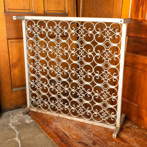 #44326 Vintage Wrought Iron Screen Panel Table Base image 5