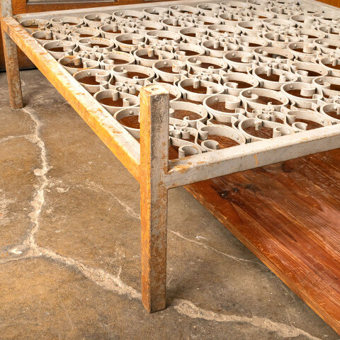 #44326 Vintage Wrought Iron Screen Panel Table Base image 2