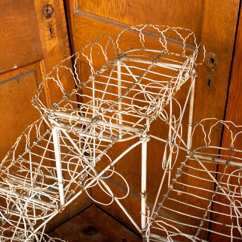 #44328 Antique Victorian Metal Wire Plant Stand image 6