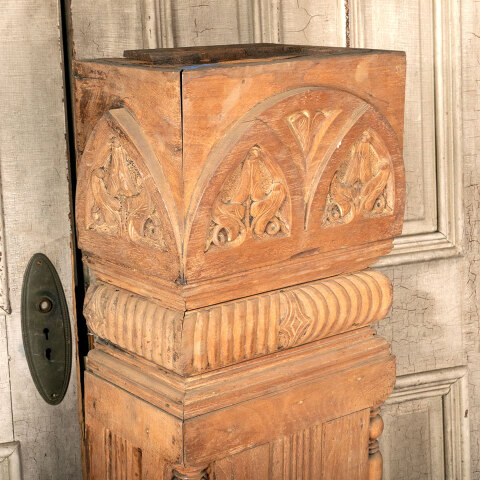 #44329 Salvaged Antique Carved Wood Pilaster image 3